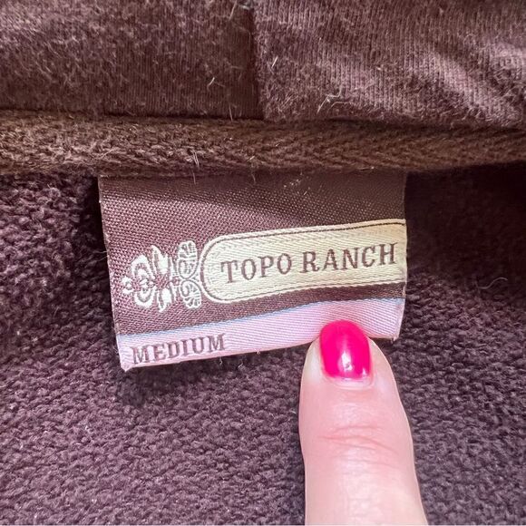 Brown Sweatshirt Zipper w Hoodie - Picture 8 of 10